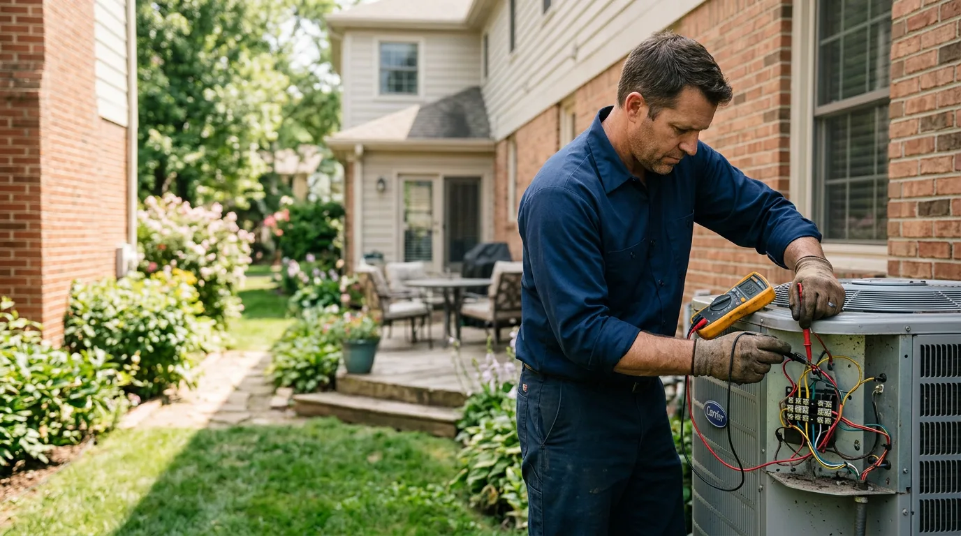 HVAC technician working near Pond Creek, OK